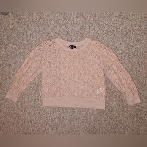 Forever 21 Light Pink Cream Sweater Cozy Knit